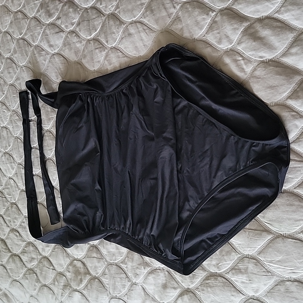 Tommy Bahamas black ruched front swimsuit